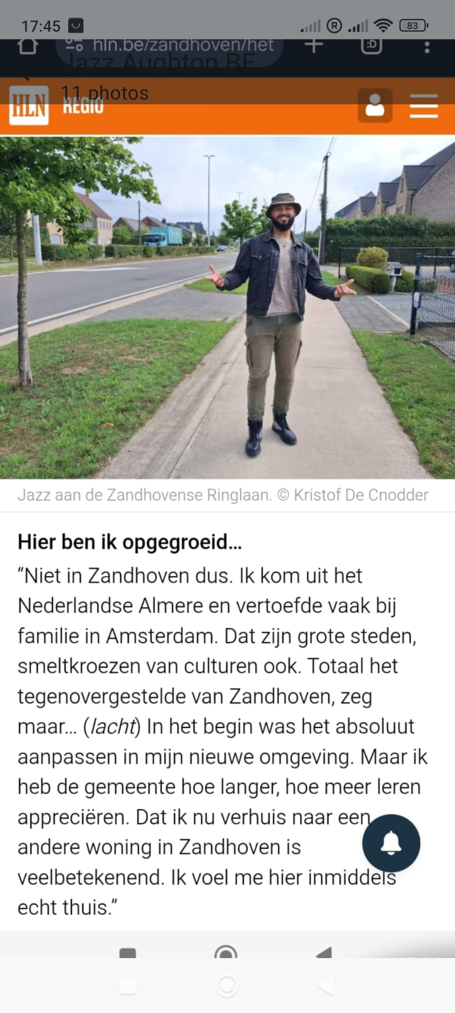 Het Zandhoven van zanger Jazz Aughton: �Na tien jaar ontdek ik hier nog altijd nieuwe leuke plekjes�